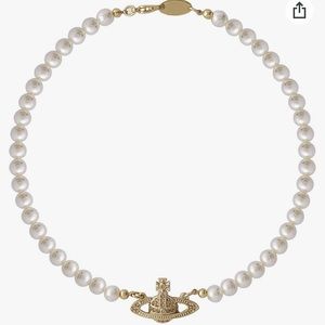 Golden Saturn Pearl Necklace